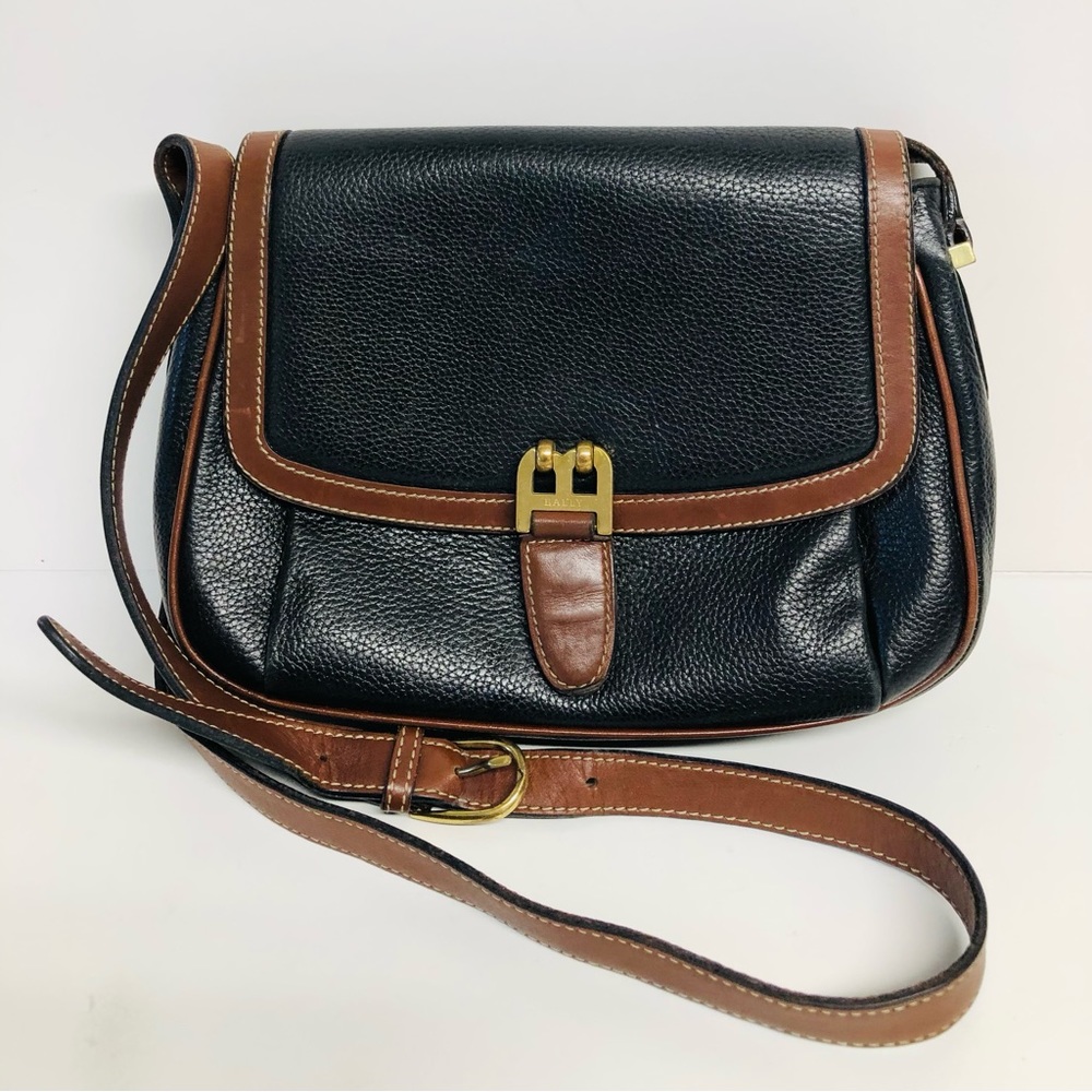 Bally vintage women’s black brown shoulder bag